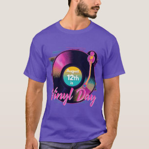 T-shirt Poster de la Fête du Vinyl - Tourne-disque coloré