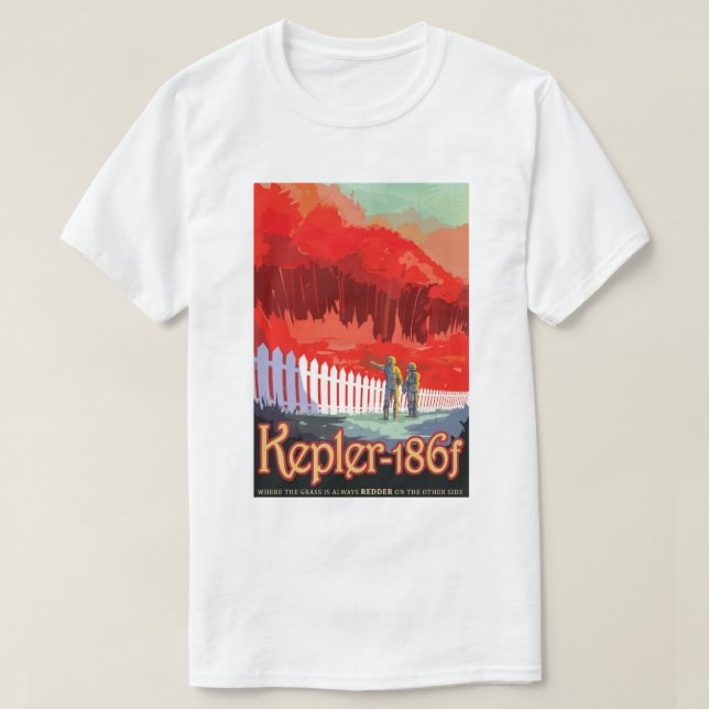 T-shirt Poster de la NASA Future Travel Sci Fi - Kepler 18 (Design devant)