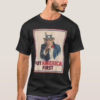 T-shirt Poster de l'Amérique d'abord Trump 2024 Patriotic