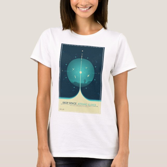 T-shirt Poster de l'horloge atomique Deep Space, version b (Devant)