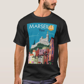 T-shirt Poster de Marseille Notre Dame De La Garde