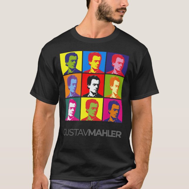 T-shirt Poster de portrait pop-art Gustav Mahler Classic T (Devant)