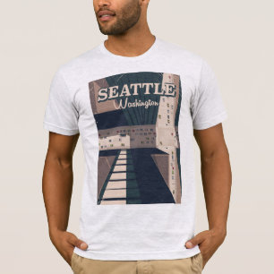 T-shirt Poster de Seattle, Washington State Travel