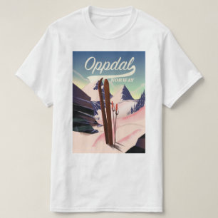 T-shirt Poster de ski d'Oppdal Norway.
