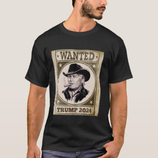 T-shirt Poster de Trump Trump Recherché pour Trump 2024