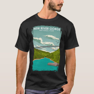 T-shirt Poster de voyage du parc national New River Gorge