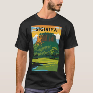 T-shirt Poster de voyage minimal Sigiriya