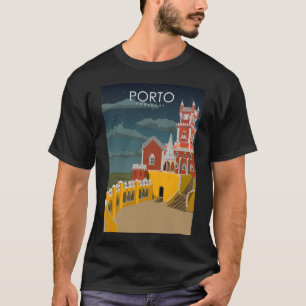 T-shirt Poster de voyage Porto Portugal Vintage Minimal Ré