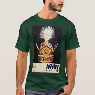 T-shirt Poster de voyage vintage Persia Pahlavi Crown