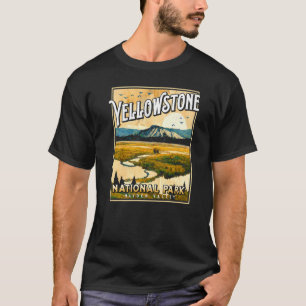 T-shirt Poster du parc de Yellowstone vintage Hayden Valle