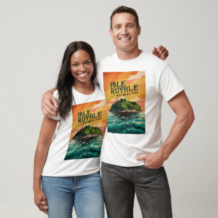 T-shirt Poster du parc national Retro Isle Royale