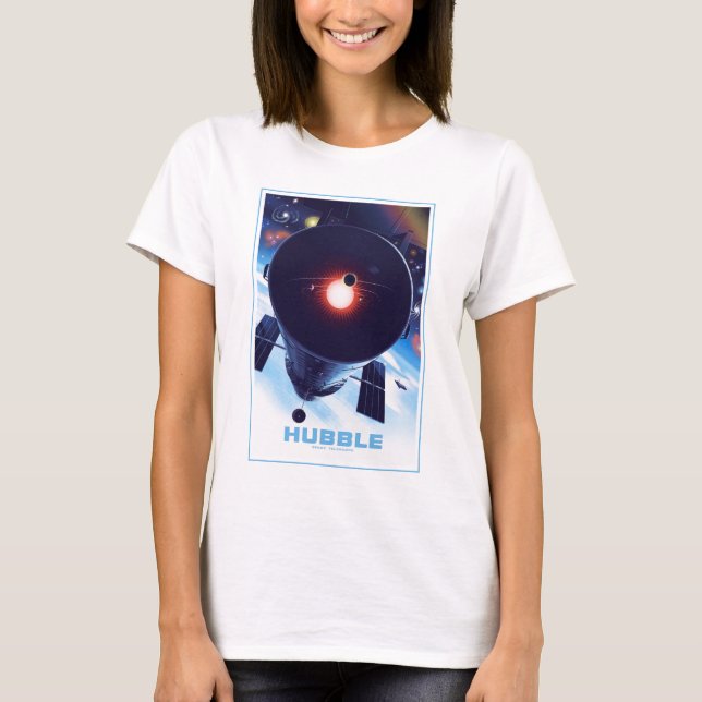 T-shirt Poster du télescope spatial Hubble. (Devant)