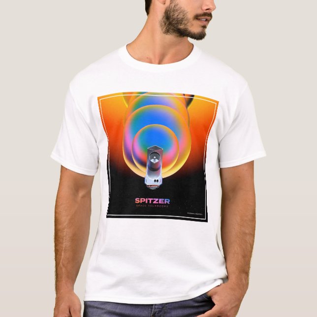 T-shirt Poster du télescope Spitzer. (Devant)