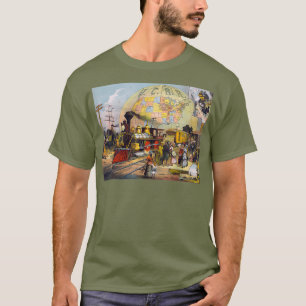 T-shirt Poster du train à vapeur vintage Illinois