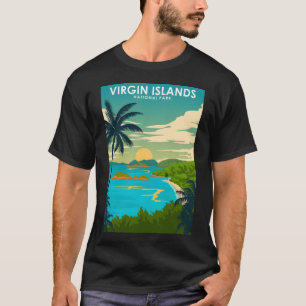 T-shirt Poster du Vintage voyage du Parc national des Îles