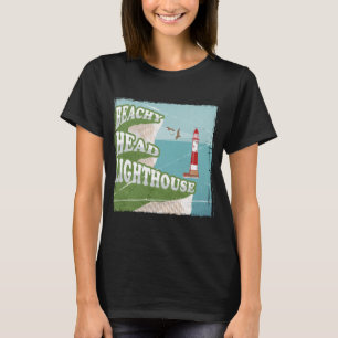 T-shirt Poster rétro du phare à tête de plage