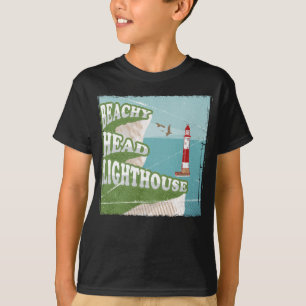 T-shirt Poster rétro du phare à tête de plage