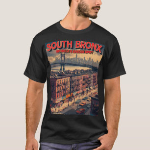 T-shirt Poster touristique South Bronx - Retro Parody Trav