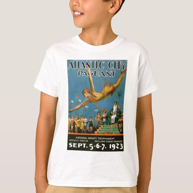 T-shirt Poster vintage du concours de la ville d'Atlantiqu (Devant)
