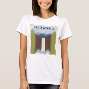 T-shirt Poster vintage Promouvoir Les Voyages Dans Les Par