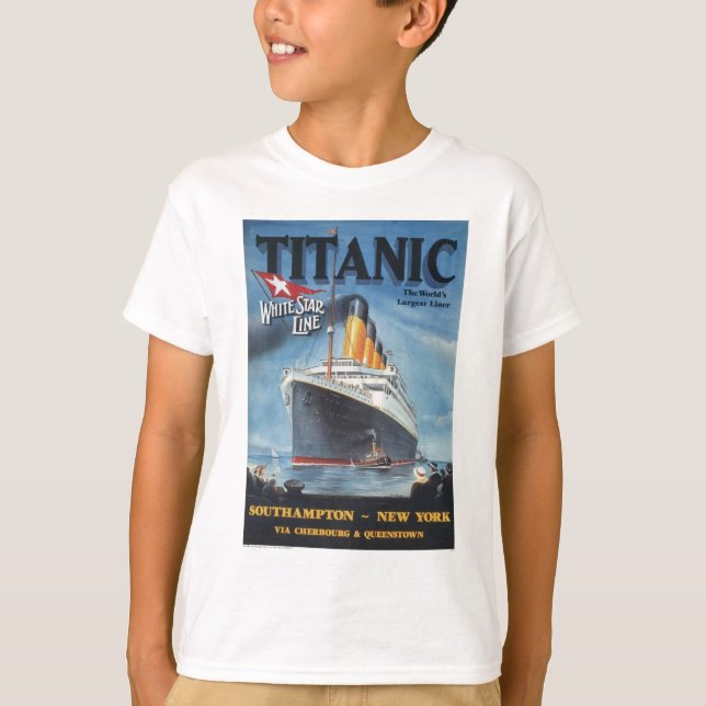 T-shirt Poster vintage titanique original 1912 (Devant)