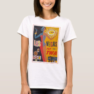 T-shirt Poster Vintage voyage Pour Vol Twa À Las Vegas
