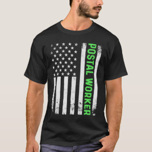T-shirt Postman American Distressed Drapeau Mailman US Pos