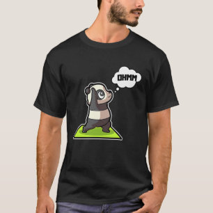 T-shirt Postures de yoga de panda Sport Gymnastique Ohmmm