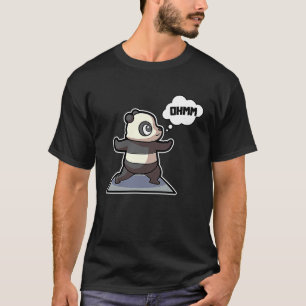 T-shirt Postures de yoga de panda Sport Gymnastique Ohmmm