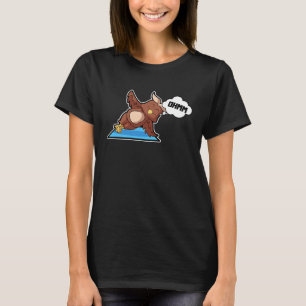 T-shirt Postures de yoga Owl Owl Sport Gymnastique Ohmmm B