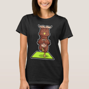 T-shirt Postures de yoga Owl Owl Sport Gymnastique Ohmmm B