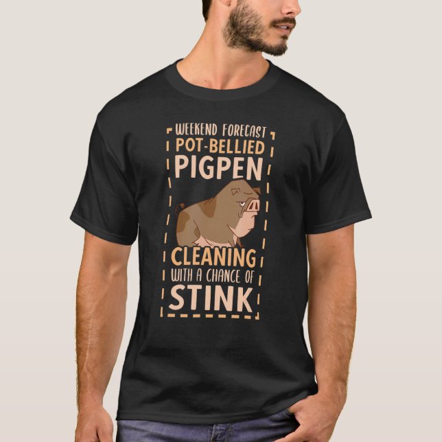 T-shirt Pot Bellied Pigpen Nettoyant Pig éleveur de porc g (Devant)