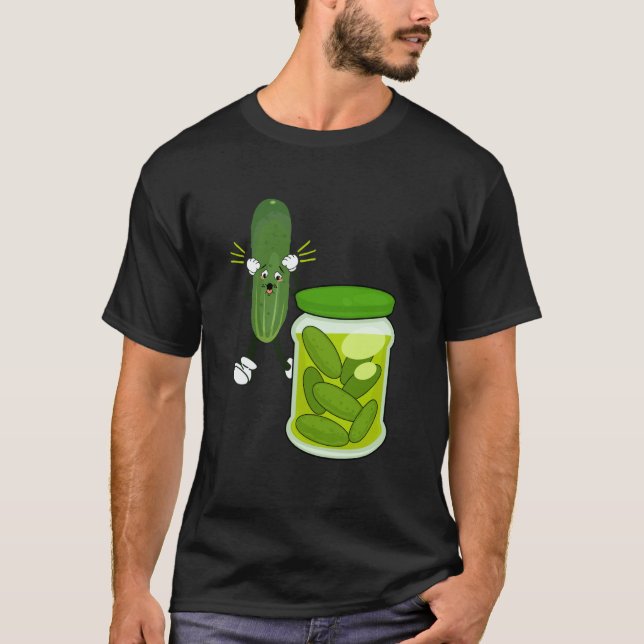 T-shirt Pot de Pickle Effronté Végétariens, Végétaliens, A (Devant)