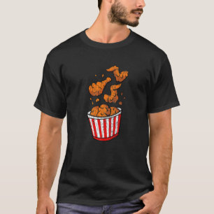 T-shirt Pot de poulet frit amusant mangeur amoureux Graphi
