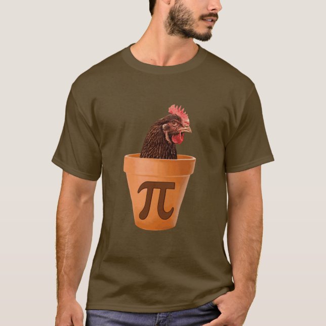 T-shirt Pot de poulet Pi (et je m'en fiche) (Devant)