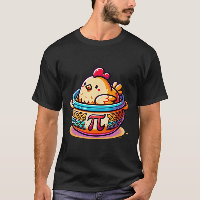 T-shirt Pot de poulet Pi Funny Pi Jour math (Devant)