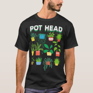 T-shirt Pot Head Variété De Plantes Dans Les Pots Pour Un