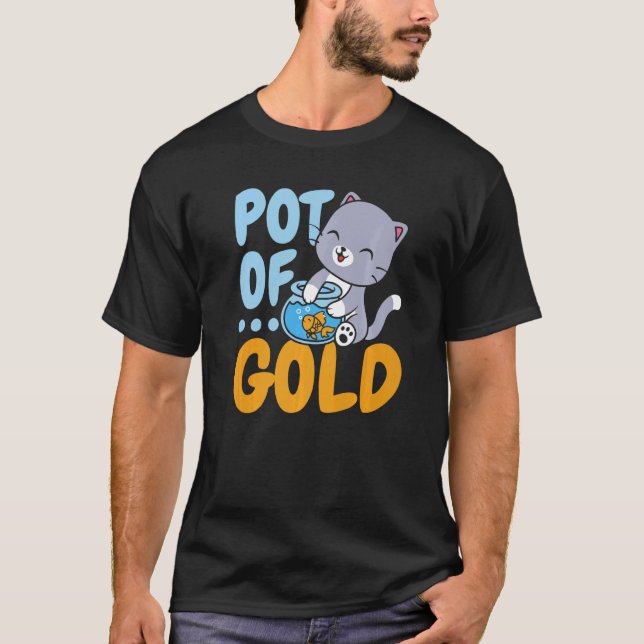 T-shirt Pot Of Gold Fish Aquarist Fishkeeping Goldfish (Devant)