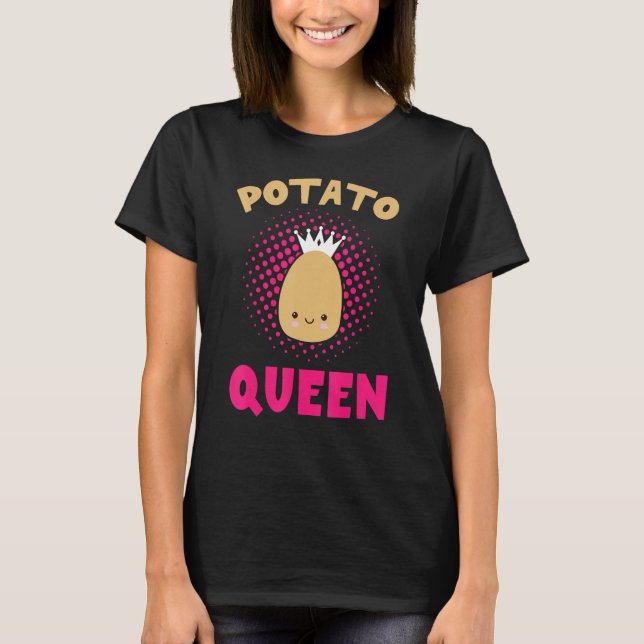 T-shirt Potato Queen Funny Potato Vegetable Lovers Boys Gi (Devant)