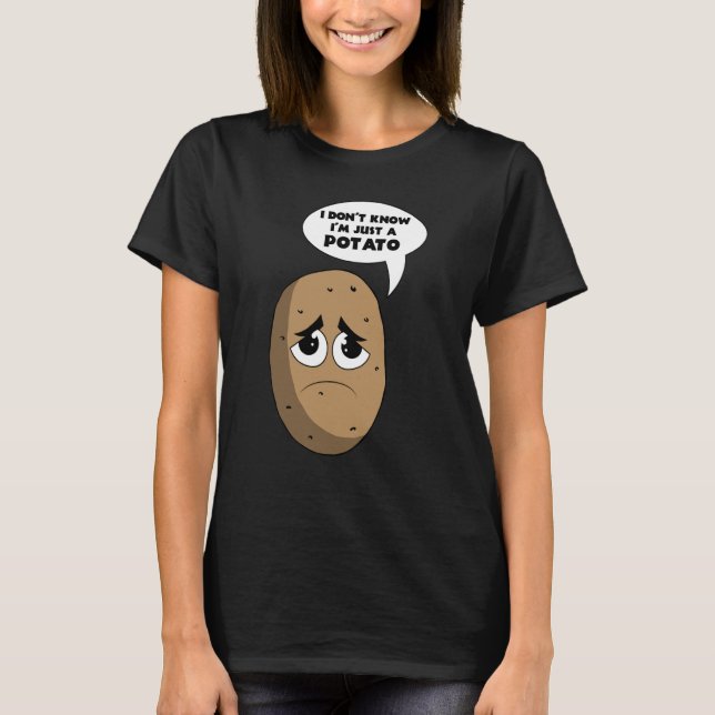 T-shirt Potato Root Vegetable Vegan Vegetarian (Devant)
