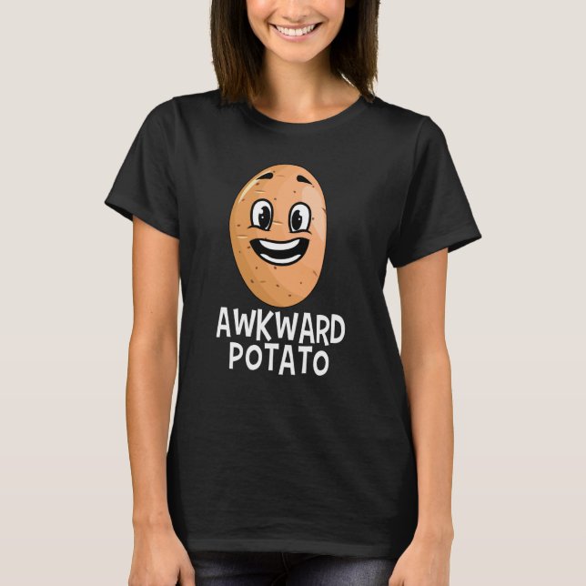 T-shirt Potato Root Vegetable Vegan Vegetarian Awkward (Devant)