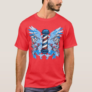 T-shirt Poteau de Salon de Coiffure