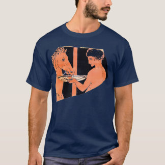 T-shirt Poterie à silhouette rouge rasée d'un jeune arrosa