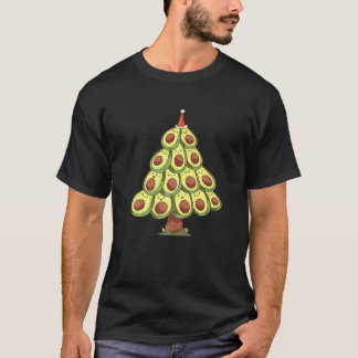 T-shirt Potes arbre de Noël végane nourriture chef Avocat