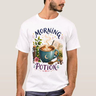 T-shirt Potion du matin – Conception cosy pour amateur de