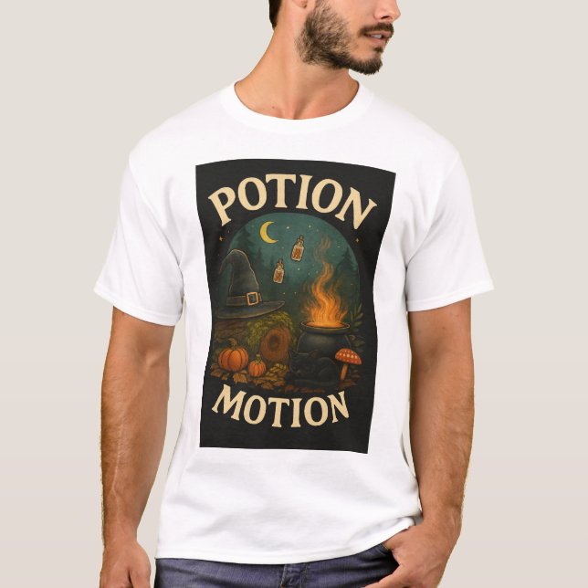 T-shirt “Potion Motion” – Whimsical Witchy Halloween  (Devant)