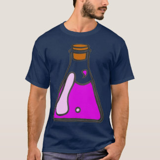 T-shirt Potion violette gras dans une fiole conique