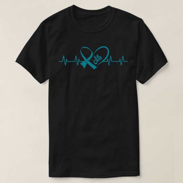 T-shirt POTS Awareness Heart Dysautonomia Neurologist Turq (Design devant)