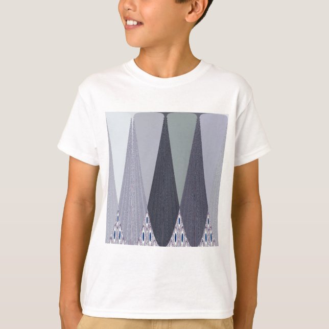 T-shirt Pots Chevron Gris Cendré Imprimer (Devant)