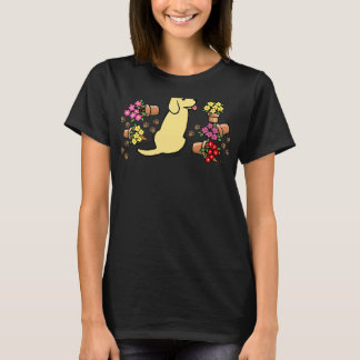 T-shirt Pots de fleurs jaunes du Labrador